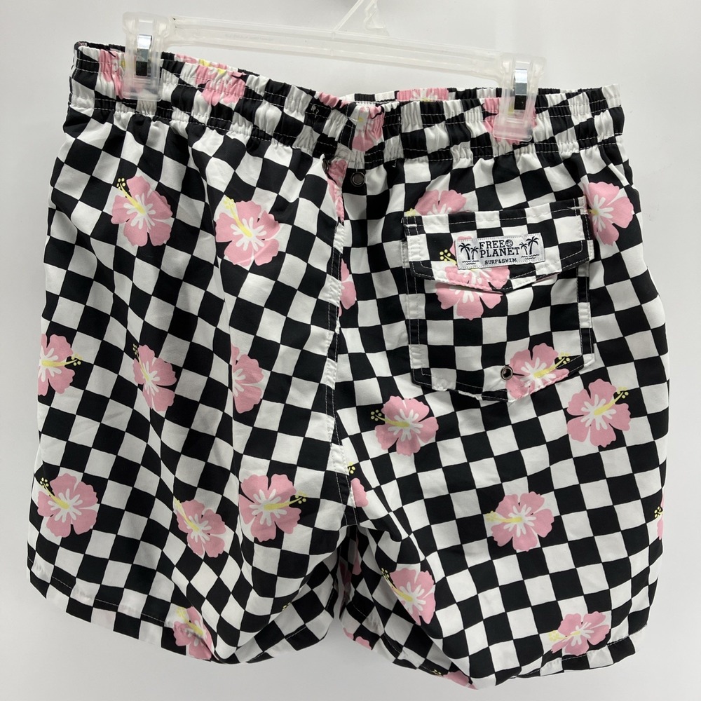 Free Planet Outfit Black Checkers And Flowers Two Piece Size Large Punk Y2K - Picture 9 of 9
